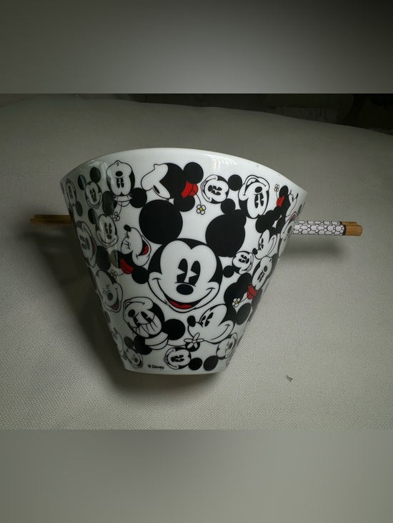 Disney Other - NWOT - DISNEY Mickey & Minnie Mouse Ramen Bowl With Chopsticks, 6”. New